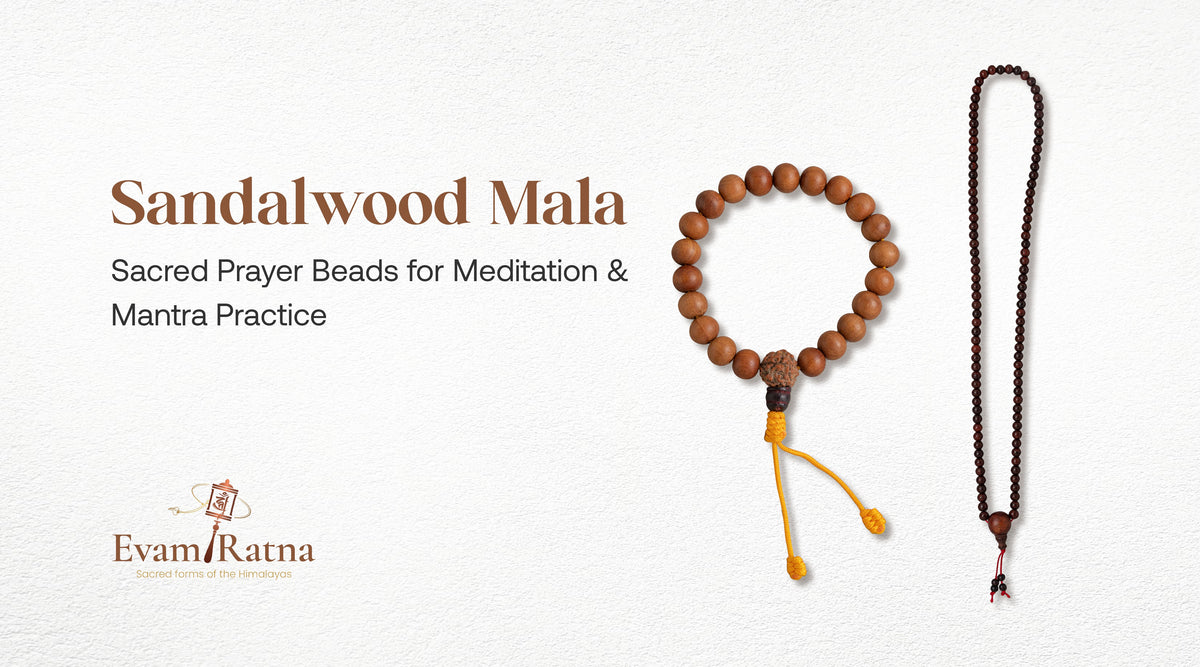 Sandalwood Beads Mala: Sacred Prayer Beads for Meditation and Mantra Practice