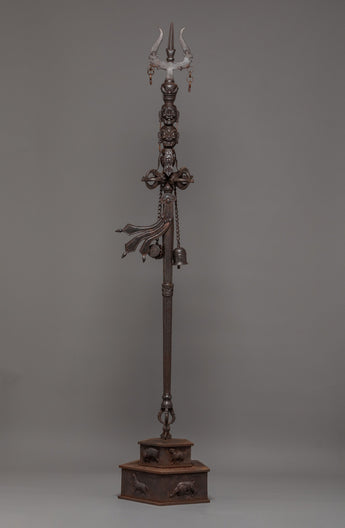 Tibetan Khatvanga Staff: For Tantric Practice, Deity Offerings & Altar Shrines
