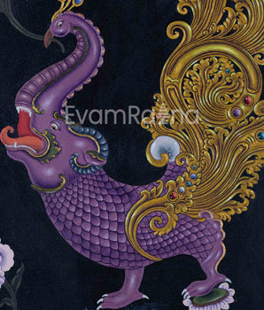 Hiti Manga Thangka Print | Traditional Makara | Spiritual Gifts