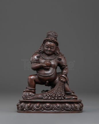 Oxidized Copper Black Dzambhala Statue