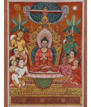 Stories About The Buddha On a Giclee Print | Tibetan Poster Historical Shakyamuni Buddha