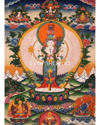 1000 Armed Avalokiteshvara Thangka