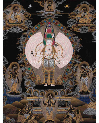 1000 Armed Avalokiteshvara Tibetan Thangka
