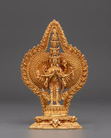 Thousand Armed Chenrezig Copper Statue
