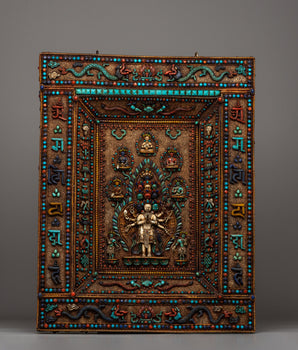 Copper 1000-Armed Avalokiteshvara Thangka