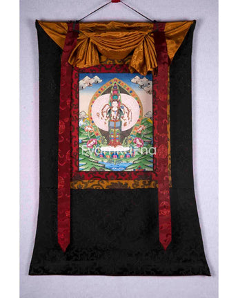 1000 Armed Lokeshvara With Brocade