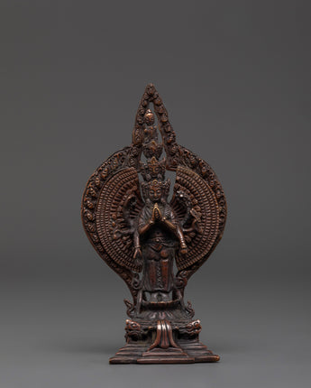 1000 Armed Oxidized Copper Chenrezig