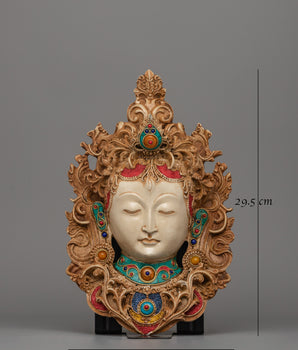 Ceramic Goddess Mask Wall Hanging- A Symbol of Serenity & Grace