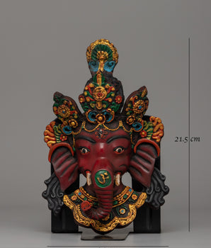 Handcrafted Lord Ganesh Mask in Ceramic | Hindu Deity
