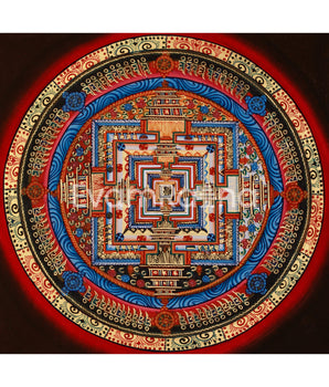 Small Kalachakra Mandala Thangka | Tibetan Buddhist Sacred Art