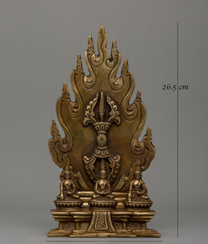Handcrafted Tri-Buddha Set Statue | Meditation & Prayer Decor