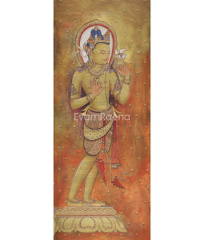 Himalayan White Tara Buddha Goddess Thangka Print