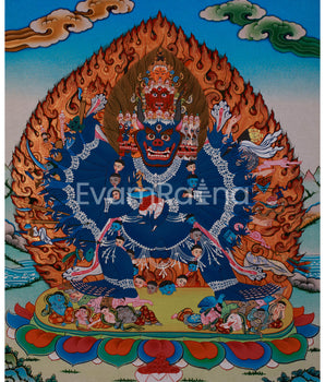 Wrathful Yamantaka Thangka