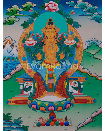 Hand-Painted Maitreya Buddha Art |