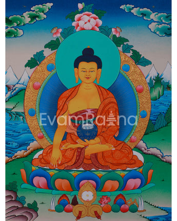 Hand Painted Shakyamuni Buddha Thangka