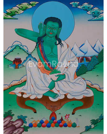 Hand-Painted Milarepa Thangka