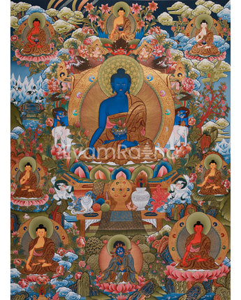 Assembly of 8 Medicine Buddhas