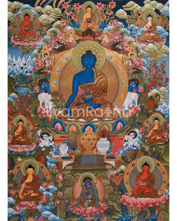 Assembly of 8 Medicine Buddhas