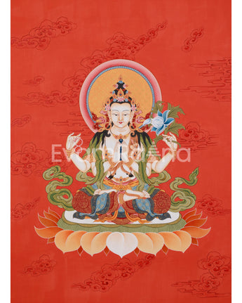 Thangka of Bodhisattva Chenrezig