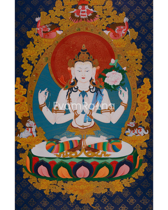 Traditional Buddhist Chenrezig Thangka