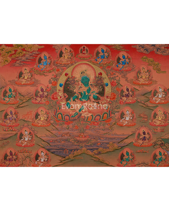Twenty-One Taras Thangka Painting | The Feminine Energy in Enlightened Forms