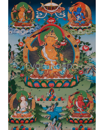 five-manjushri-thangka