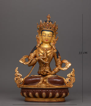 Vajrasattva Vajra and Bell Holder Sculpture | Religious Dharma Decor