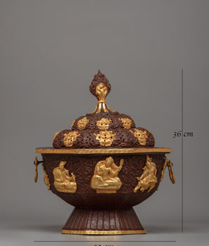 Tibetan Gold-Plated Incense Burner | Sacred Ritual Vessel