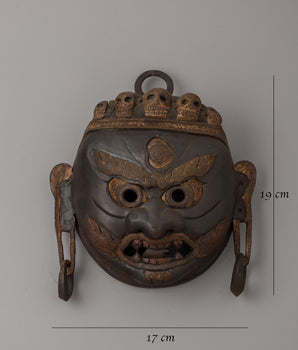 Handcrafted Bhairav Wall Decor Mask | Spiritual Buddhist Art