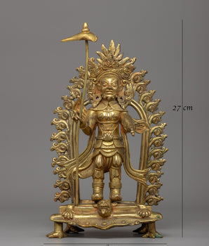 Handcrafted Protector Statue Set | Sacred Buddhist Guardian Deities