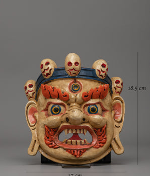 Tibetan Fierce Mask | Protector Deity for Spiritual Spaces