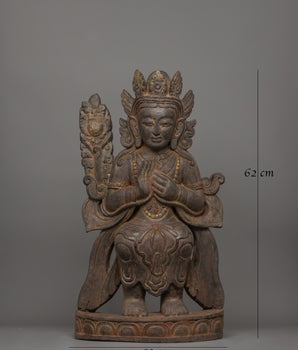Maitreya Buddha Seated on a Throne Statue | The Future Buddha of Compassion