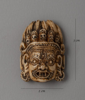 Handcarved Bhairav Mask | Tantric Guardian Artwork