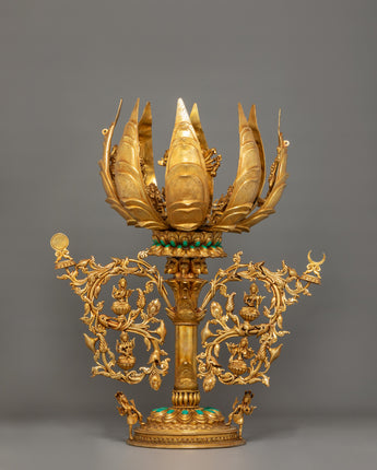 Chakrasamvara's Lotus Mandala Sculpture