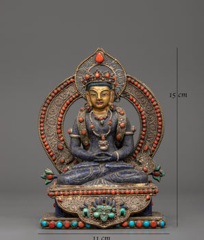 Amitayus Seated in Throne Figure | A Symbol of Longevity