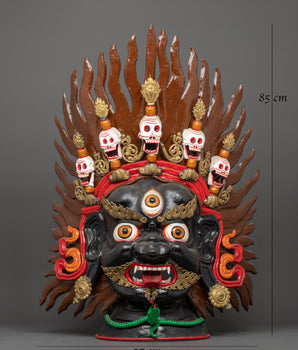 Bhairav Mask for Decor | Fierce Tibetan Guardian Deity