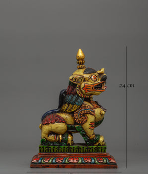 Tibetan Guardian Lion Statue Set | Spiritual Protector & Feng Shui Decor