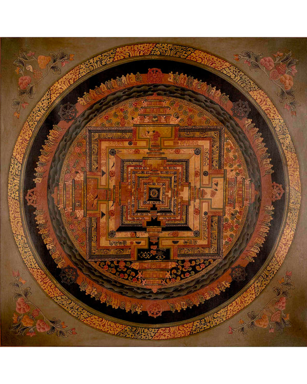Oil Varnished Kalachakra Mandala