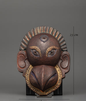 Wooden Garuda Mask | Symbol of Strength and Divine Power