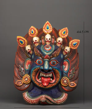 Bhairav Wall Hanging Mask | Traditional Handcrafted Art for Your Home or Sacred Space