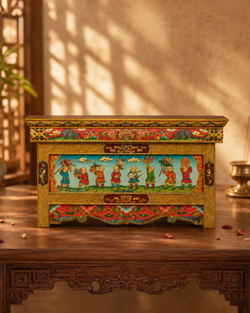 Hand-carved Tibetan Table (Chokchi) | Foldable Altar Table