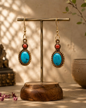 Coral Gemstone Earrings | Perfect Blend of Traditional Craftsmanship and Modern Elegance