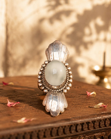 Sterling Silver Ring with Artificial Stone | Lightweight Jewelry