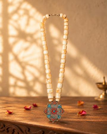 Handmade Ghau Box with Locket | Silver Gemstone Jewelry