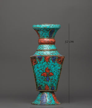 Flower Vase Copper Craft | Tibetan Art
