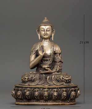 Antique Amoghasiddhi Statue | Brass Buddha of Fearless Victory