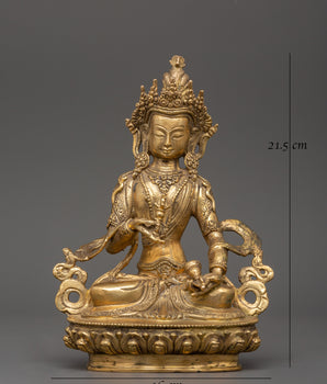 Brass Vajrasattva Sculpture | Handcrafted Buddhist Figurine