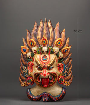 Akash Bhairav Wall Hanging | Sacred Protector Mask