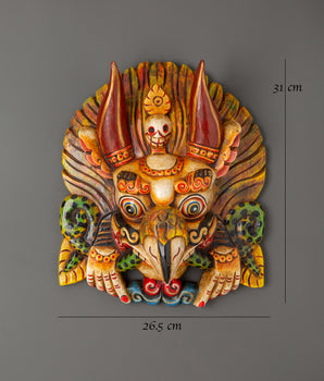 Garuda Wooden Wall Hanging | Sacred Protector Mask