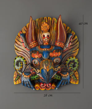 Garuda Wooden Mask Wall Hanging | Powerful Guardian Mask